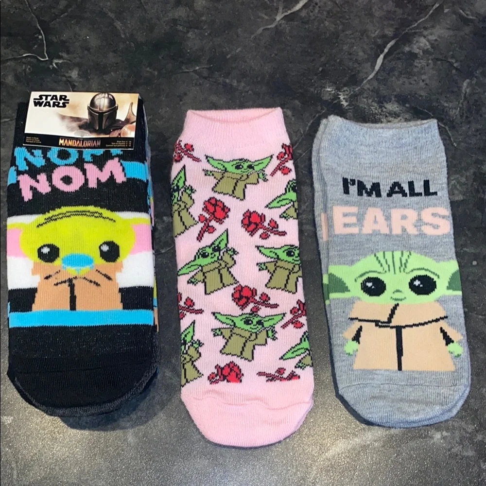 7 Pairs Star Wars The Mandalorian Baby Yoda Socks